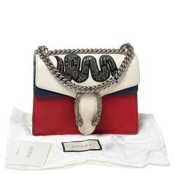 Gucci Multicolor Leather Mini Crystal Snake Embroidered Dionysus Shoulder Bag    