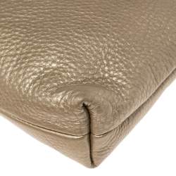 مملوكة مسبقًا حقيبة كلتش غوتشي "سينا" صغيرة دلاية شراشيب جلد ذهبي ميتاليك