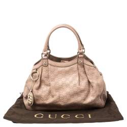 مملوكة مسبقًا Gucci Old Rose Guccissima Leather Medium Sukey Tote
