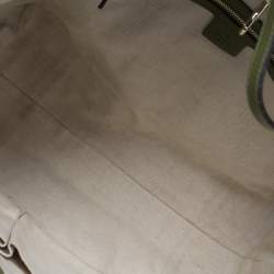 مملوكة مسبقًا Gucci Green/Beige GG Supreme Canvas and Leather Medium Nice Tote