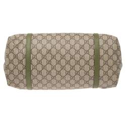 مملوكة مسبقًا Gucci Green/Beige GG Supreme Canvas and Leather Medium Nice Tote