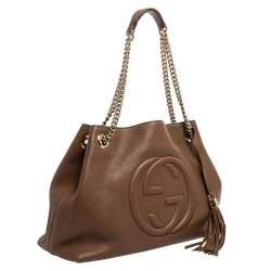 مملوكة مسبقًا Gucci Brown Leather Medium Soho Shoulder Bag