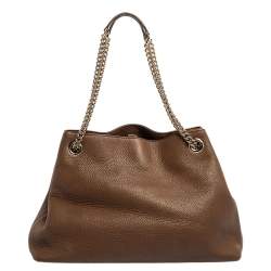 مملوكة مسبقًا Gucci Brown Leather Medium Soho Shoulder Bag