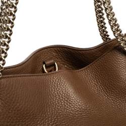مملوكة مسبقًا Gucci Brown Leather Medium Soho Shoulder Bag