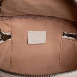 Pre Owned Gucci Cream Leather GG Marmont Vanity Case Backpack