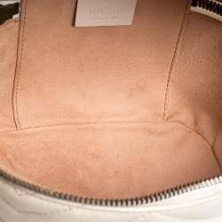Pre Owned Gucci Cream Leather GG Marmont Vanity Case Backpack