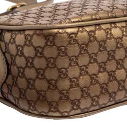 مملوكة مسبقًا Gucci Metallic Beige Micro Guccissima Leather Camera Crossbody Bag