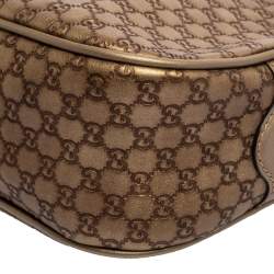 مملوكة مسبقًا Gucci Metallic Beige Micro Guccissima Leather Camera Crossbody Bag