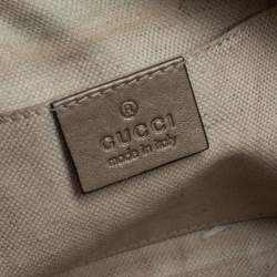 مملوكة مسبقًا Gucci Metallic Beige Micro Guccissima Leather Camera Crossbody Bag