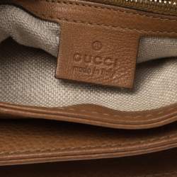Pre Owned Gucci Beige/Brown GG Canvas and Leather Medium Marrakech Tassel Messenger Bag
