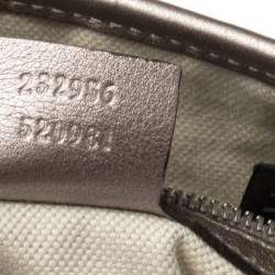 Pre Owned Gucci Metallic Lilac Guccissima Leather Large GG Twins Tote