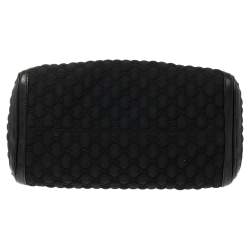 مملوكة مسبقًا Gucci Black GG Neoprene and Leather Medium Techno Tag Boston Bag