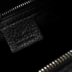 مملوكة مسبقًا Gucci Black GG Neoprene and Leather Medium Techno Tag Boston Bag