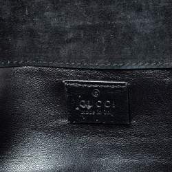 Pre Owned حقيبة كلتش غوتشي "براودواي" صغيرة جلد لامع غوتشيسيما أسود