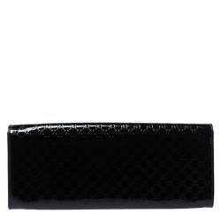 Pre Owned حقيبة كلتش غوتشي "براودواي" صغيرة جلد لامع غوتشيسيما أسود