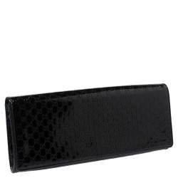 Pre Owned حقيبة كلتش غوتشي "براودواي" صغيرة جلد لامع غوتشيسيما أسود