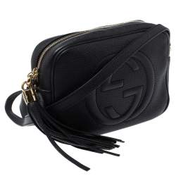 Pre Owned Gucci Black Leather Small Soho Disco Crossbody Bag
