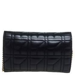 مملوكة مسبقًا Gucci Black Matelasse Leather Mini GG Marmont Pearly Shoulder Bag