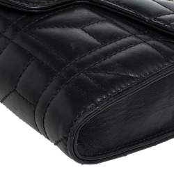 مملوكة مسبقًا Gucci Black Matelasse Leather Mini GG Marmont Pearly Shoulder Bag