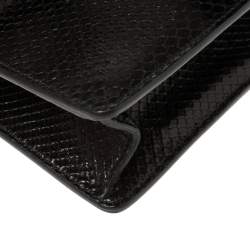 Pre Owned محفظة بسلسلة غوتشي ديونيسوس ميني جلد ثعبان سوداء