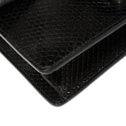 Pre Owned محفظة بسلسلة غوتشي ديونيسوس ميني جلد ثع بان سوداء