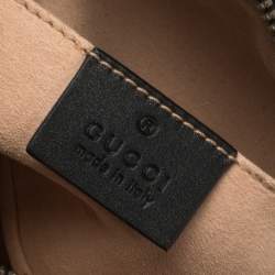 Pre Owned حقيبة غوتشي حزام جي جي مارمونت جلد مبطنة سوداء