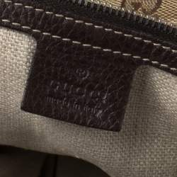 مملوكة مسبقًا Gucci Beige/Ebony GG Canvas and Leather Large Icon Bit Tote