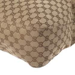 مملوكة مسبقًا Gucci Beige/Ebony GG Canvas and Leather Large Icon Bit Tote