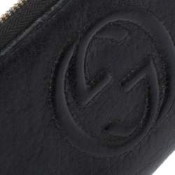 مملوكة مسبقًا Gucci Black Leather Soho Zip Around Wallet