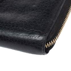 مملوكة مسبقًا Gucci Black Leather Soho Zip Around Wallet