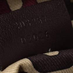 Pre Owned حقيبة كتف غوتشي حلقة دي جلد غوتشيسيما بنية داكنة