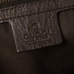 Pre Owned Gucci Beige/Brown GG Canvas and Leather Large Interlocking G Tote