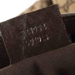 Pre Owned Gucci Beige/Brown GG Canvas and Leather Large Interlocking G Tote