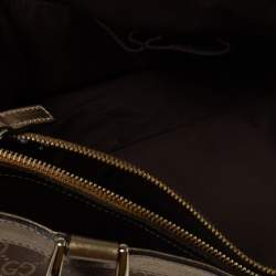Pre Owned Gucci Metallic Bronze GG Canvas and Leather Medium Abbey Tote