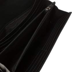 مملوكة مسبقًا محفظة غوتشي كونتيننتال الشهيرة جي جي جلد غوشتيسيما أسود