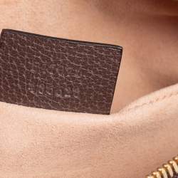 Pre Owned Gucci Beige/Ebony GG Supreme Coated Canvas and Leather Ophidia Belt Bag