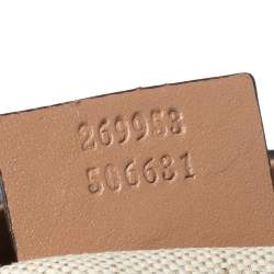 Pre Owned حقيبة يد غوتشي "سكارليت" حرف جي متداخل صغيرة جلد و كانفاس جي جي وردي فاتح و بيج