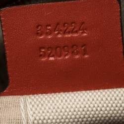 Pre Owned Gucci Orange Diamante Leather Small Bright Satchel