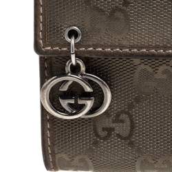 Gucci Metallic GG Imprime Canvas Trifold Wallet