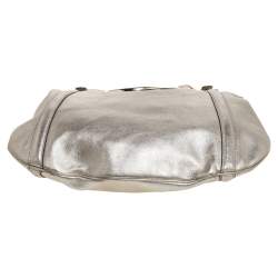 Pre Owned Gucci Gold Leather Britt Hobo 