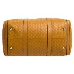 Pre Owned Gucci Mustard Microguccissima Leather Medium Joy Boston Bag