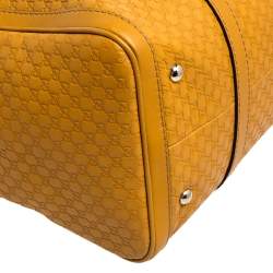 Pre Owned Gucci Mustard Microguccissima Leather Medium Joy Boston Bag