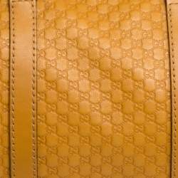 Pre Owned Gucci Mustard Microguccissima Leather Medium Joy Boston Bag