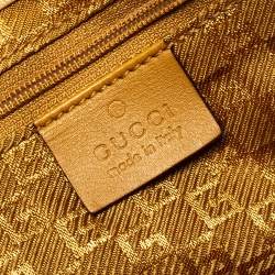 Pre Owned Gucci Purple/Tan Suede and Leather Tiger Charm Shoulder Bag