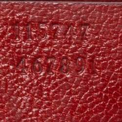 Pre Owned حقيبة كتف غوتشي قلاب بلوندي جلد حمراء سينامون