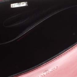 مملوكة مسبقًا Gucci Red Leather Bamboo Handle Hobo