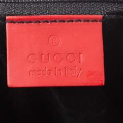 مملوكة مسبقًا Gucci Red Leather Bamboo Handle Hobo