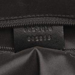 Pre Owned Gucci Black Canvas Bamboo Shoulder Bag