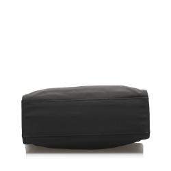 Pre Owned Gucci Black Canvas Bamboo Shoulder Bag