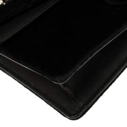 Pre Owned Gucci Black Velvet and Leather Super Mini Dionysus Crossbody Bag